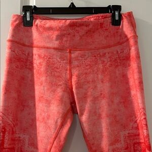 ALO Yoga Red Tie-Dye Leggings
